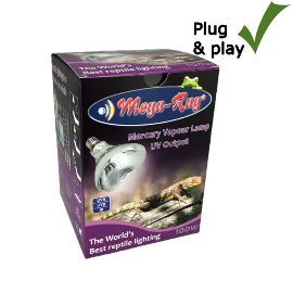 Eigenlijk meditatie Prime Warmtelamp met UVB kopen voor reptielen? Mega-Ray Basking Lamp D3 UV 100W |  130080 | 4050644602050 - Terramania.nl