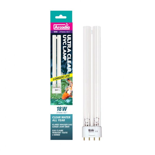 Bijlage Dapper Natte sneeuw UVC lamp voor de vijver kopen? Arcadia Compact UVC Lamp, 215mm, 18 Watt |  FFGC18 | 830857005299 - Terramania.nl