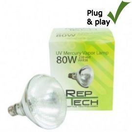 UV Mercury Vapor Lamp - 80 Watt