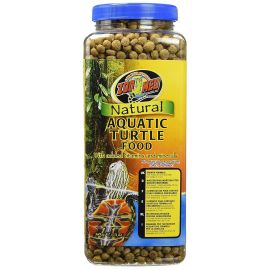 Zoo Med Aquatic Turtle Food is een uitgebalenceerde pellet voer met een aangepast eiwitgehalte voor half/volwassen waterschildpadden. Lage eiwit gehaltes verzekeren een goede schildontwikkeling en gezonde organen. De pellets drijven zodat de schildpad ze.
