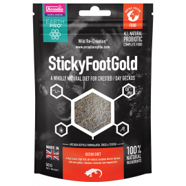 Compleet natuurlijk dieet voor fruit etende Gekko's - EarthPro Stickyfoot Gold, 50g kopen? | RAREPSFG50 | 5060127655342